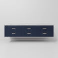 thumbnail image 5 of Castor 80 in W Blue Double Bath Vanity and Carrara Marble Top, 5 of 11