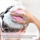 thumbnail image 3 of Cepillo de champú masajeador del cuero cabelludo con cerdas de silicona suaves y flexibles para el cuidado del cabello y relajación de la cabeza para la caspa y el crecimiento del cabello, rosa, 3 of 3