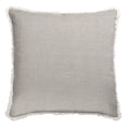 thumbnail image 5 of 20" X 20" Beige and Ivory Geometric Linen Zippered Pillow With Embroidery, Fringe, 5 of 6