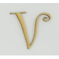 thumbnail image 1 of 1 Pc, 4 Inch X 1/4 Inch Thick Wood Letters V In The Curlz Font Great For Craft Project & Different Decor, 1 of 3