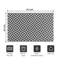 thumbnail image 5 of Black White Triangle Checkered Pattern Door Rugs,Washable Non Slip Door Mats Indoor,Decorative Door Mats,Entry Mat Indoor for Entrance,Bedroom,Kitchen,Bathroom,20"x32", 5 of 6