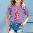 thumbnail image 2 of Girls' Cotton Short Sleeve T-Shirts Casual Graphic Tees Comfortable Tops for 3-7 Years, 2 of 4