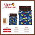 thumbnail image 3 of Rocae Cartoon Shark Print Christmas Drawstring Linen Gift Bag with Drawstrings Treat Bag Goody Present Bags for Christmas Party Favor, 3 of 8