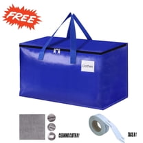 Kabnic Heavy Duty Moving Bags | Zippered Moving Boxes with Reinforced Handles & Tag Pocket, Collapsible Totes for Storage, Great for Moving, Storage, and Travel - 93L