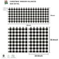 thumbnail image 2 of Buffalo Check Tiers and Valances Set Black and White Farmhouse Kitchen Window Curtain Rod Pocket Window Treatment Decor Curtain, 2 of 6