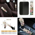thumbnail image 4 of Jeiento Dragonfly Car Seat Covers Full Set of 14 Elastic Car Trash Bin Steering Wheel Cover Seat Belt Cover Coasters Car Armrest Cover Gear Shift Cover Floral Rearview Mirror Accessories, 4 of 7