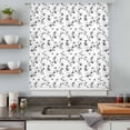 thumbnail image 5 of Gray Botanical Sheer Curtains 54 Inches Long, Retro Blossom Floral Farmhouse Wildflower Light Filering Curtains, Breathable Simi Curtain Privacy Drapes for Kitchen Bathroom Small Window Treatment, 5 of 9