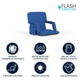 thumbnail image 2 of Flash Furniture Malta Fabric Stadium Chair, Blue, 2 of 18