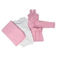 thumbnail image 1 of Bambini Newborn Baby Girls 3 Pc Layette Set (Gown, Robe, Fleece Blanket), 1 of 3