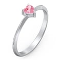 thumbnail image 3 of Heart Birthstone Ring - Pink Tourmaline (October), 3 of 6