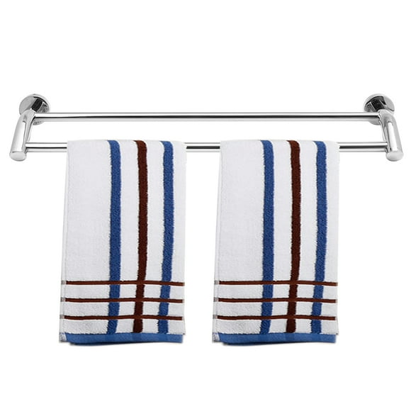 Barre Double pour Serviettes de Bain à la Maison, Porte-Serviettes Double en Acier Inoxydable Robuste de Style Moderne de 15 à 30 Pouces pour Salle de Bain, Support Double pour Serviettes Fini Nickel Brossé à Montage Mural.