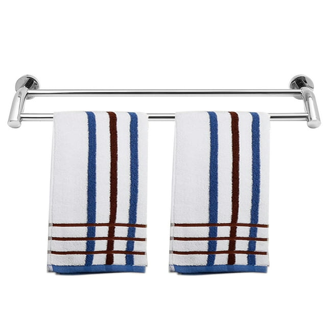 Barre Double pour Serviettes de Bain à la Maison, Porte-Serviettes Double en Acier Inoxydable Robuste de Style Moderne de 15 à 30 Pouces pour Salle de Bain, Support Double pour Serviettes Fini Nickel Brossé à Montage Mural.
