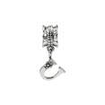 thumbnail image 4 of Letter U Dangle Charm .925 Sterling Silver Antique Finish Reflection Beads - QRS1400U, 4 of 4