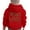 Red, variant on Shadoumai Back To School For Teens Boys Casual Letter Print Hooded Sweatshirt Loose Fit Long Sleeve Pullover Sportswear for Kids Comfortable Cute Outfits