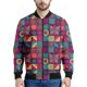 thumbnail image 4 of Chaqueta con estampado 3D de mandala bohemio para hombre, sudadera con estampado floral de primavera y otoño, abrigos de manga larga con cremallera y estilo aviador, 4 of 4