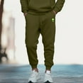 thumbnail image 5 of Dalix Alien Embroidery Sweatsuit Set Hoodie Jogger Soft Fleece Relaxed Fit Lounge Mens in Olive XL X-Large, 5 of 5
