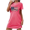 thumbnail image 2 of Camisón corto de talla grande para mujer, camisón de manga corta con estampado de pecho a la moda, camisón para mujer, 2 of 7