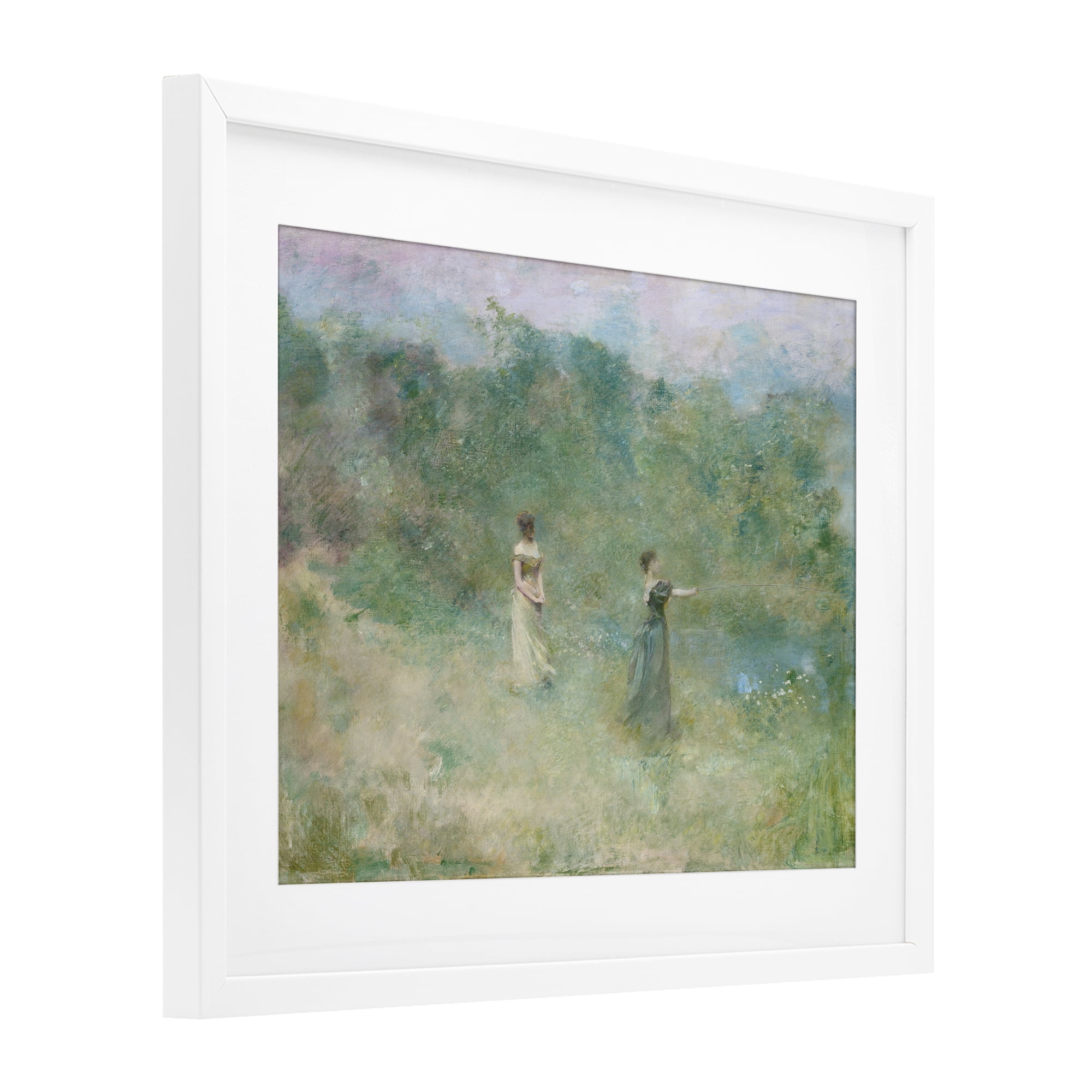 Stupell Industries Vintage Summer Fishing Ladies White Framed Print Under Glass, design by Wild Apple Portfolio