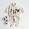 thumbnail image 2 of Gerichy Toddler Baby Boy Clothes Fall Winter Outfit, Baby Boys Outfit 2PCS Fall Winter Clothing Set Children's Clothing For Boys And Girls Baby Letters Casual Mid High Neck Long Pants Two Piece Set, 2 of 4