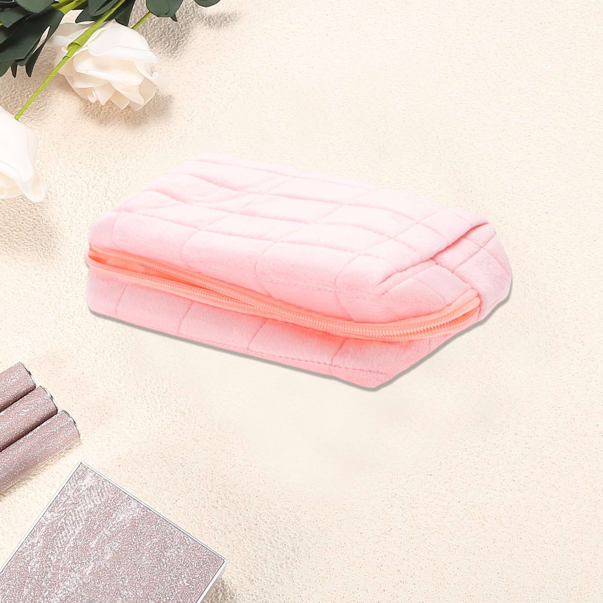 Unique Bargains 1 Pc Elegant Makeup Bag for Various Occasions Pink