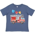 thumbnail image 3 of Inktastic Valentine's Day Fire Truck with Hearts Boys or Girls Toddler T-Shirt, 3 of 5