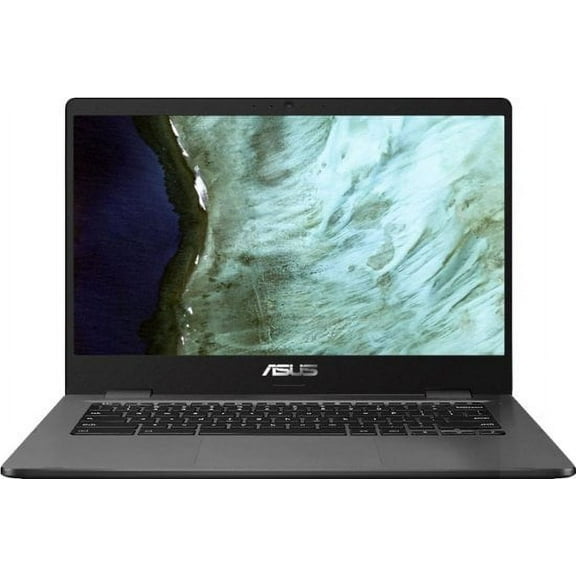ASUS - 14.0" Chromebook - Intel Celeron N3350 - 4GB Memory - 32GB eMMC - Grey