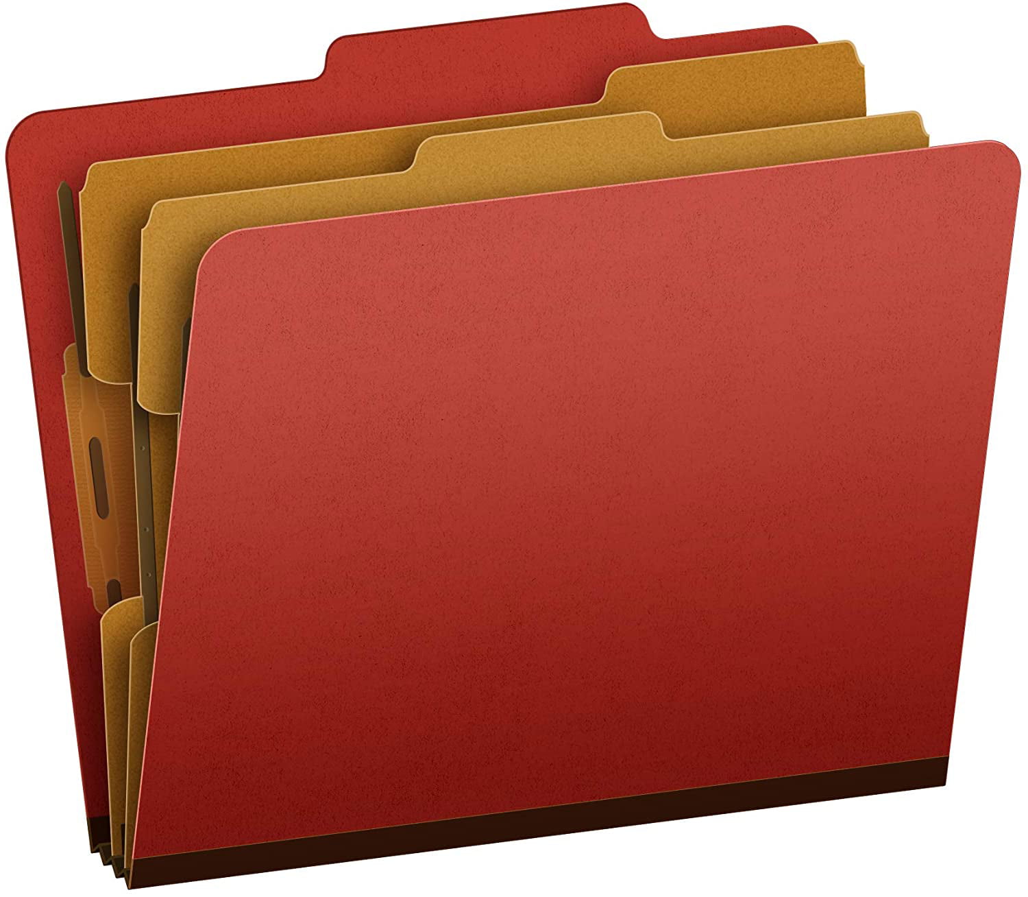 Pendaflex Classification File Folders 3 Dividers 2 Embedded Fasteners Legal Size Red Pack of 10 