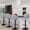 Clear, variant on FLYSKY Bar Stools Set of 4 -Faux PU Leather Bar Chairs with Back, Adjustable Swivel Bar Stool, Light Gray