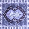 thumbnail image 1 of Ahgly Company Indoor Square Abstract Blue Modern Area Rugs, 8' Square, 1 of 4