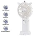 thumbnail image 3 of Gustave Portable Handheld Fan Rechargeable Mini Personal Fan 3 Speeds 1200mAh Pocket Fan Battery Operated with Base & Phone Holder for Travel, Home, Office, Outdoor "White - Unicorn", 3 of 10