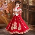 thumbnail image 6 of Otqutp 3-12 Years Toddler Baby Girls Christmas Dress,Kid Girls Chinese New Year Tang Suit Princess Dresses Clothes Winter Tang Suit (Red,6-7 Years), 6 of 8