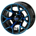thumbnail image 2 of LSI Ninja 14" Golf Wheels Black/Blue 205x30 Cruze Tires Yamaha, 2 of 4