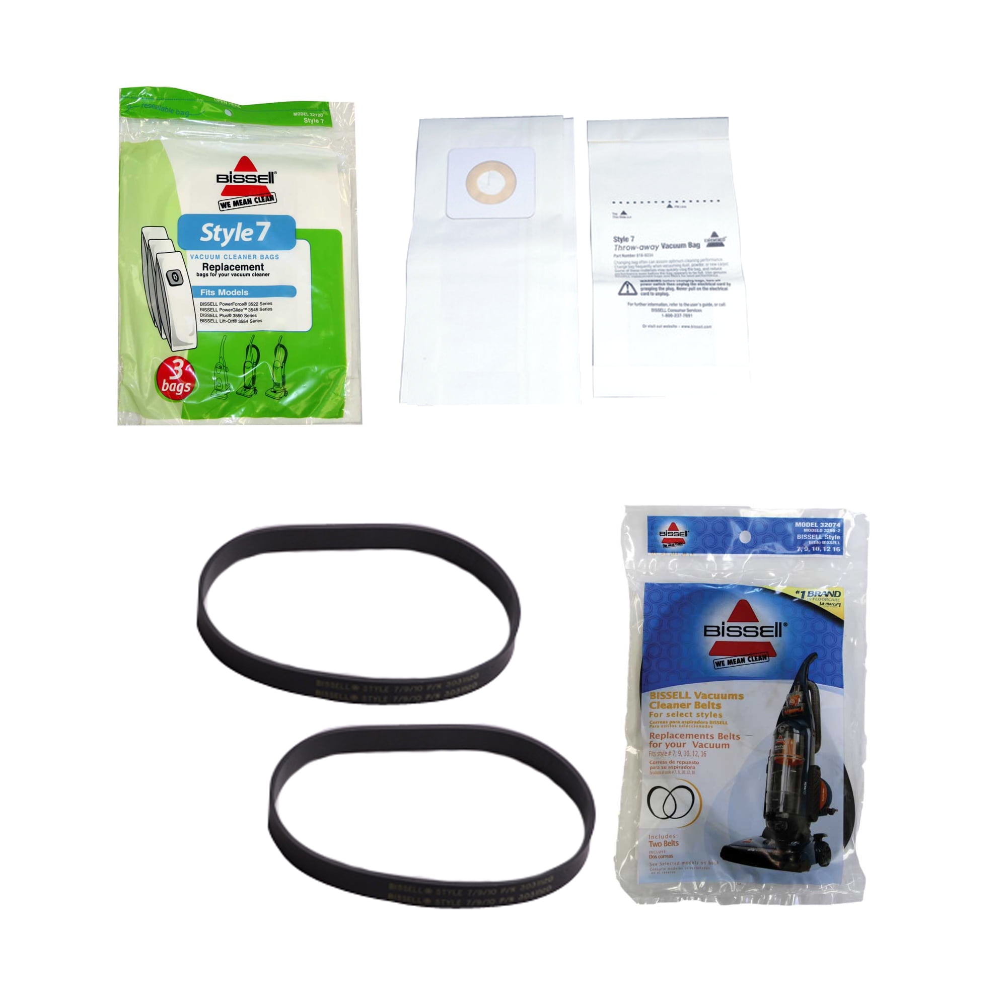 Replacement Part For Bissell Style 7 Vacuum Cleaner 3 Bags For