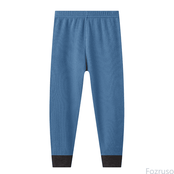 Fozruso Girls Stretch Pants Unisex Kids Boys Girls Winter Warm Solid Ribbed Sweatpants Jogger Sizes 1-2 Years