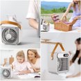 thumbnail image 6 of Comvin Small Desk Fan, Rechargeable USB Fan Portable with 3 Speeds, 4 in 1 Mini Personal Fan with Phone holder & vanity mirror, Ultra Quiet Humidifier Desktop Fan for Office Bedroom Car, 6 of 8