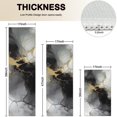 thumbnail image 4 of Gray Black Gold Marble Pattern Kitchen Rugs Sets Of 3,Kitchen Runner Rugs Non Skid Washable,Decorative Kitchen Floor Mats for Kitchen,Sink,Laundry,17"x30"+ 17"x47" + 17"x59", 4 of 6