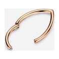 thumbnail image 5 of 16g Surgical Steel Teardrop Septum Hoop Hinged Septum Rings for Women 16 Gauge Rose Gold Septum Jewelry 10mm Septum Ring, 5 of 5