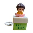 thumbnail image 2 of Sharprepublic Figure Keychain Cute Buddha Doll Hanging Creative Ornament Keyring Key Chain, 2 of 8