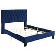 thumbnail image 3 of Wallace & Bay Dalton Queen Velvet Bed Headboard & Footboard, Cobalt, 3 of 8