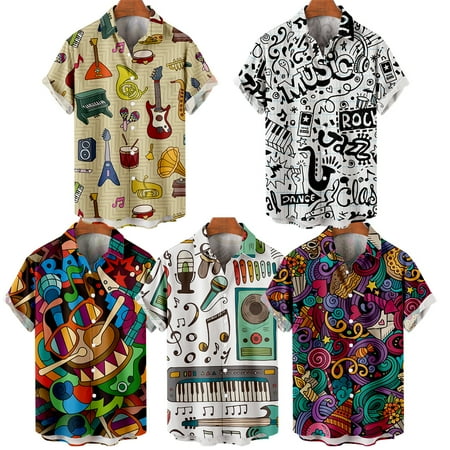 

MLFU Family Matching Music and Arts Festival Graphic Hawaiian Shirt Vintage Basic Clothing for Teen and Adult