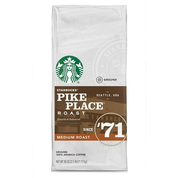 Product of Starbucks Pike Place Medium Roast Ground Coffee 40 oz.