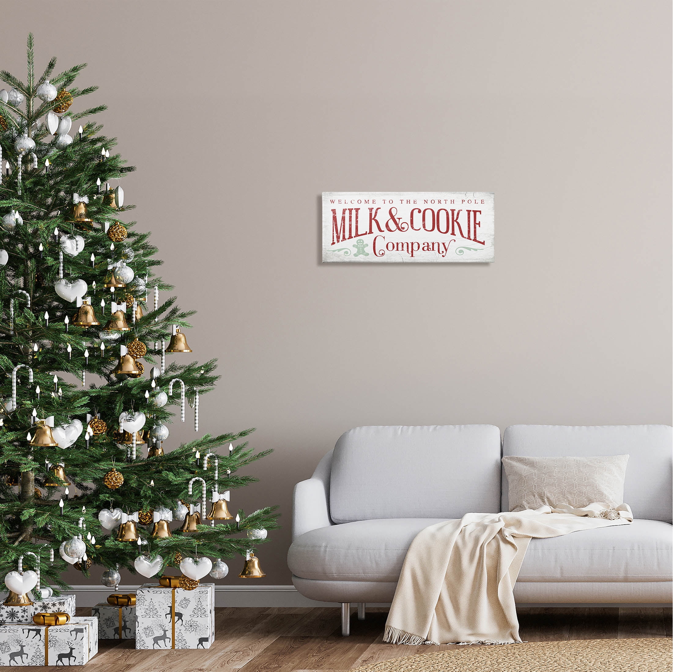 Stupell Industries Milk & Cookie Company Sign Graphic Art Gallery Wrapped Canvas Print Wall Art, Design by Lil' Rue