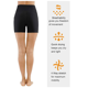 Short Femme Taille Haute avec Poches Latérales, Adapté pour l'Exercice et le Yoga Noir XL – image 6 sur 7