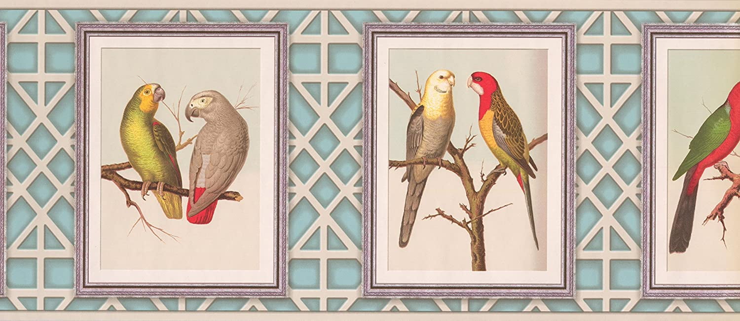 879038 Framed Birds Wallpaper Border 687510 - Walmart.com