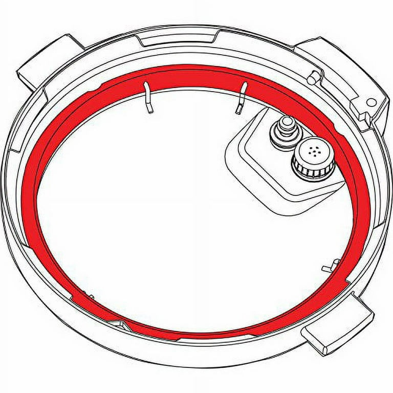  Instant Pot 2-Pack Sealing Ring, Inner Pot Seal Ring, Electric Pressure  Cooker Accessories, Non-Toxic, BPA-Free, Replacement Parts, Red/Blue, 5 and  6 QT : Everything Else