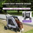 thumbnail image 4 of Gray Lightweight Folding Pet Stroller with Adjustable Handles, 4 of 8