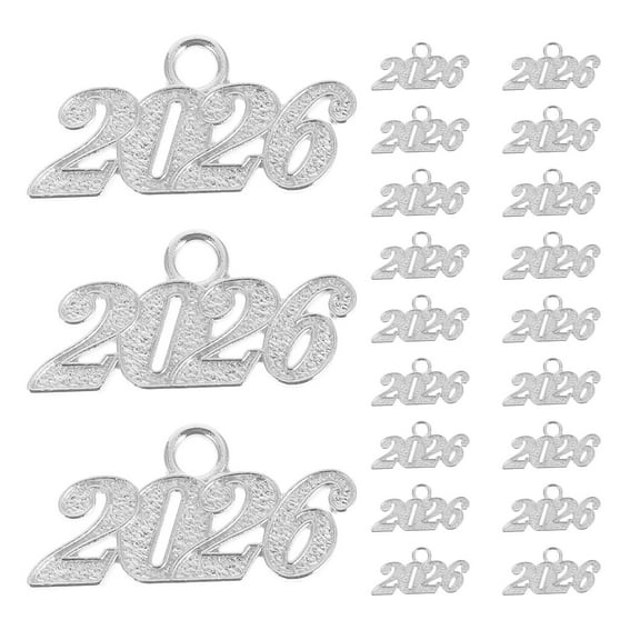 ELAYARD Silver 2026 Graduation Charm Alloy Pendants for DIY Jewelry Crafting