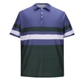 thumbnail image 2 of pstuiky camisetas para hombre, Blusa informal de manga corta con cuello vuelto y botones con costuras a rayas para hombre camisas casuales para hombre xxl, 2 of 5