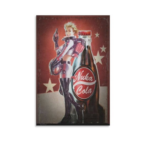 Nuka Cola Girl Art Print Canvas Art Poster and Wall Art Picture Print Modern Family bedroom Decor Posters 16x24inch(40x60cm)
