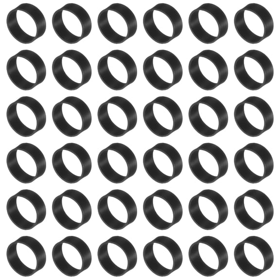 60Pcs Silicone Rubber Bands,12mm/0.5" Rubber Bands Rings Cable Ties, Black